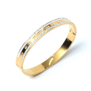 Golden Roman Numeral Bangle