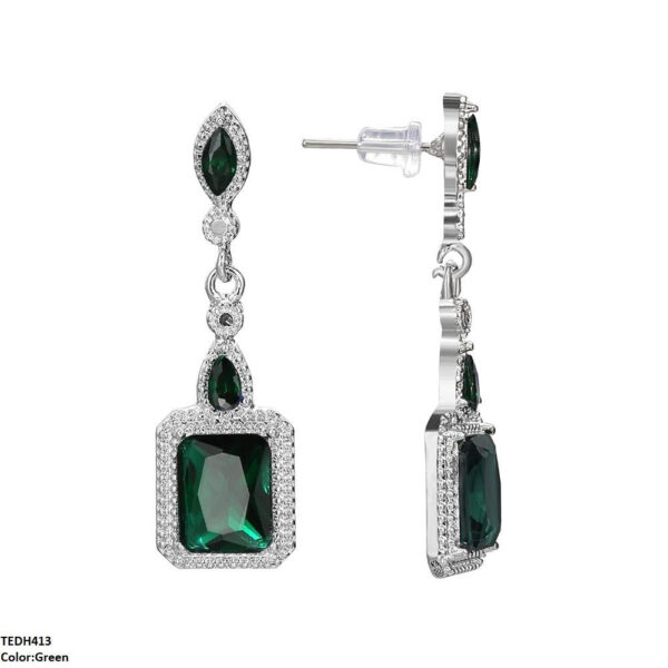 TEDH413 YLE Marquise/Square Drop Earrings - Image 2