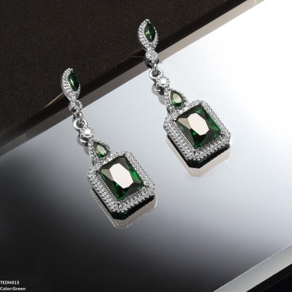 TEDH413 YLE Marquise/Square Drop Earrings - Image 3