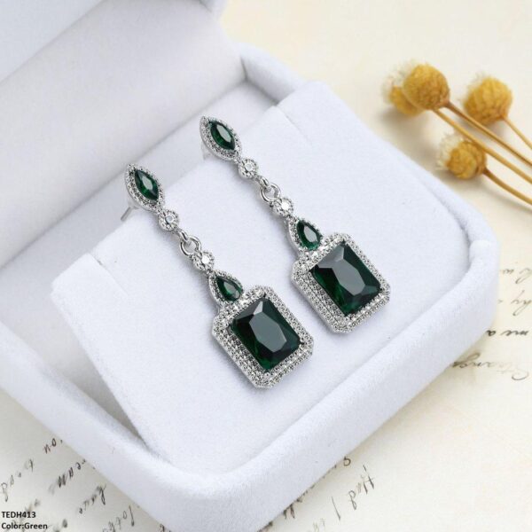 TEDH413 YLE Marquise/Square Drop Earrings - Image 4